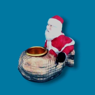 Silikonová forma - Svícen Santa na kónickou svíčku