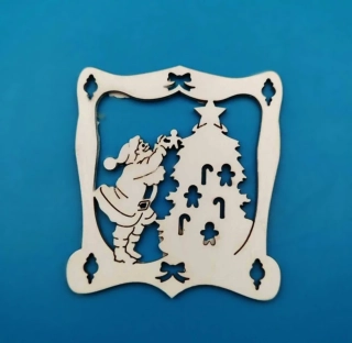 Silikonová forma - Santa v okně