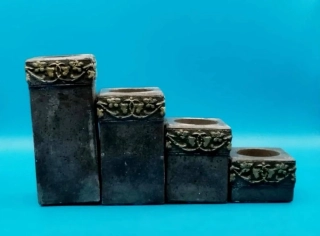 Silikonová forma - Set čtyř svícnů na čajové svíčky č.2