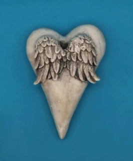 Silikonová forma - Srdce s křídly - 11 cm