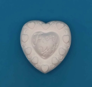 Silikonová forma - Srdce s nápisem "For You" 