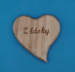 Silikonová forma - Srdce s vyrytým nápisem "Z lásky" 