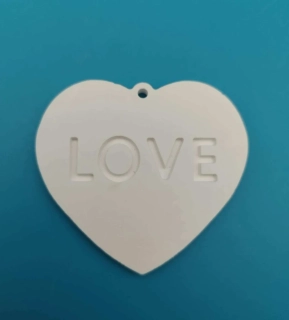 Silikonová forma - Srdíčko s nápisem "LOVE"