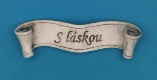 Silikonová forma - Svitek s nápisem "S láskou"