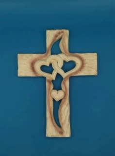 Silikonová forma - Vyřezávaný kříž - 17,3 cm