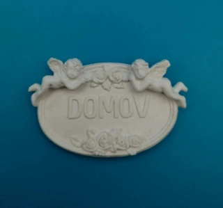 Silikonová forma - Zdobený nápis "DOMOV"