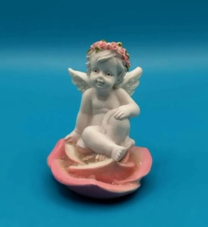 Silikonová forma - Andílek na květu růže č.2