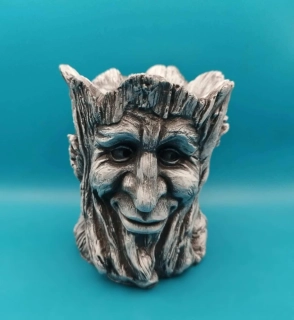 Silikonová forma - Květník - Stařecký obličej