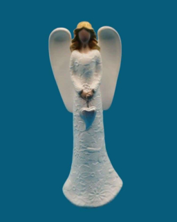 Silikonová forma - Andělka ve zdobených šatičkách - 9,5 cm