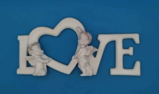 Silikonová forma - Fotorámeček "LOVE" s andílky