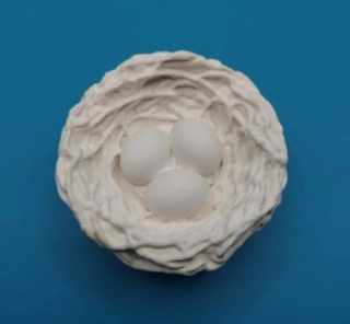 Silikonová forma - Hnízdo s vejci - 8 cm