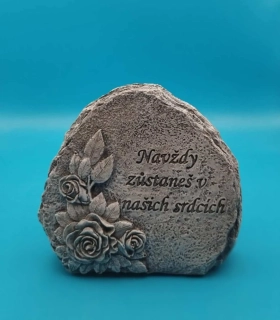 Silikonová forma - Náhrobní kámen s růžem